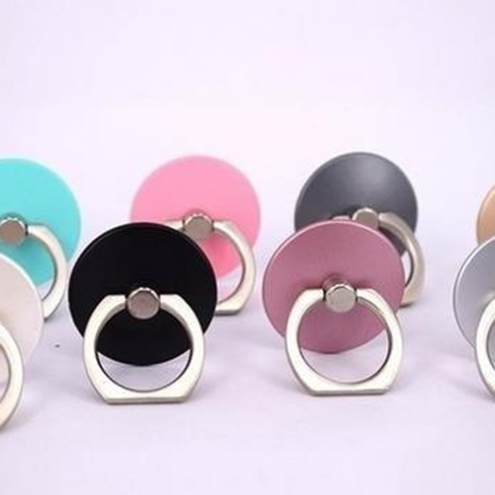 Bague de Téléphone Ronde Adhésive Ronde; Support de Téléphone Rotation à 360 Degrés Table de Téléphone Bureau Prise en Anneau 3D