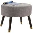 thumbnail image 2 of Convenience Concepts Designs4Comfort Tabouret Ottoman Mi-Siècle en Tissu Gris, 2 of 3