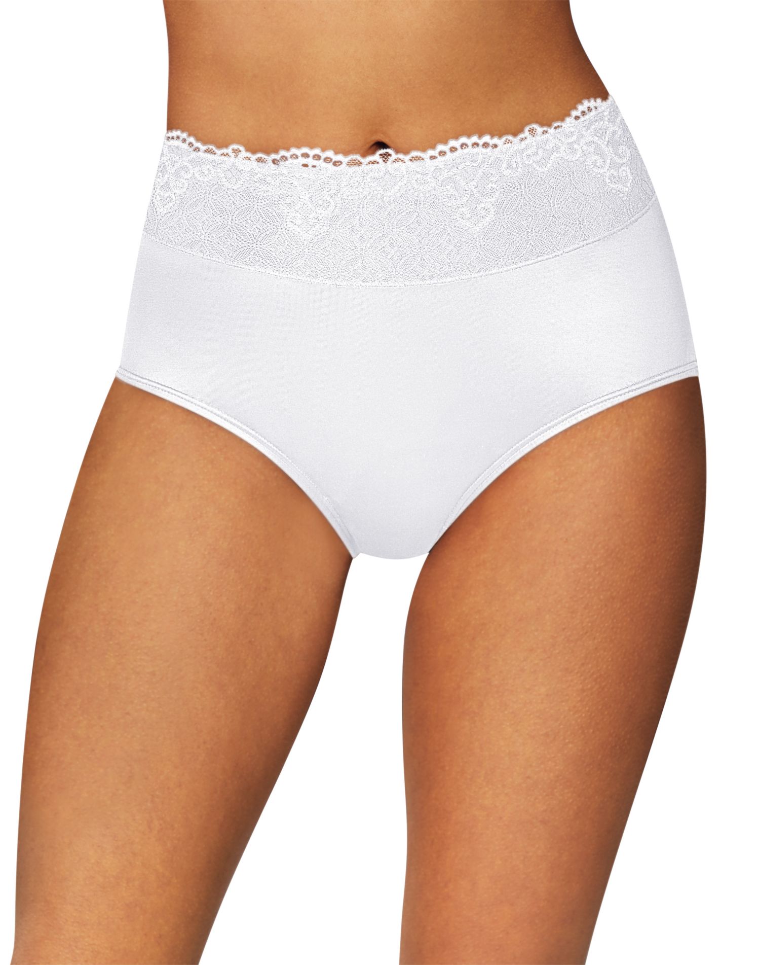 Bali Womens Passion for Comfort Brief, 8, White