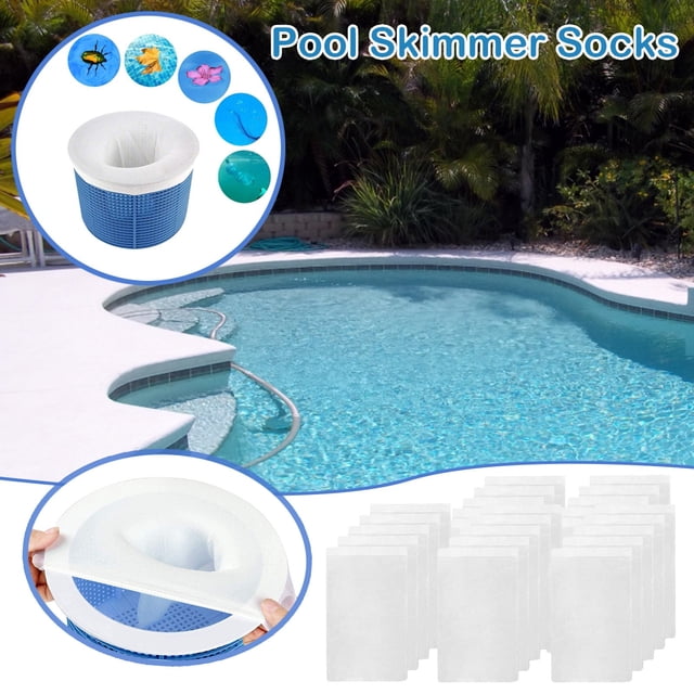 Boovnll Pool Deals, Pool Skimmer, Pool Filter Basket, Reusable Mesh Sock Filter, Above Ground Pool Accessories, Pool Accessories for Above Pools, Pool Accessories