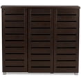 thumbnail image 3 of Bowery Hill Armoire à Chaussures Rectangulaire en Bois Brun Foncé Ventilée Non Assemblée, 3 of 5