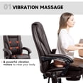 thumbnail image 4 of Vinsetto Massage Office Chair, Reclining Gaming Chair, Dark Brown, 4 of 10