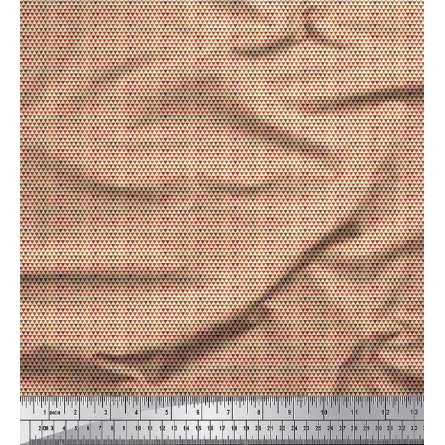 Soimoi Cotton Voile Fabric Triangle Small Fabric Prints by Yard 42 Inch Wide