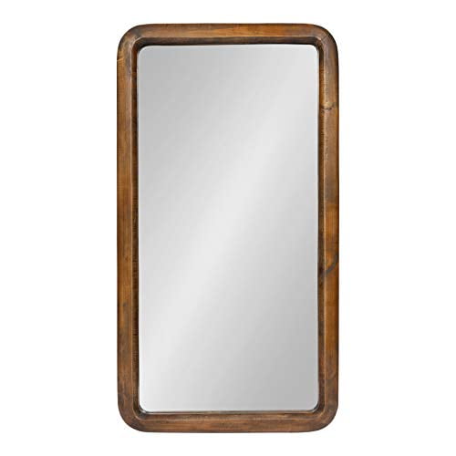 Kate and Laurel Pao Wood Framed Panel Wall Mirror, Rustic Brown