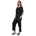 thumbnail image 3 of Inkmeso Ensemble de Pyjama à Manches Courtes pour Femmes, T-Shirt Henley et Ensemble de Vêtements de Nuit, 3 of 7