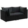 thumbnail image 2 of Meridian Furniture Jacob Sofa Modulaire en Velours Noir, 2 of 10