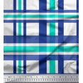 thumbnail image 1 of Soimoi Green Poly Georgette Fabric Gingham Check Decor Fabric Printed Yard 52 Inch Wide, 1 of 5