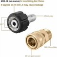 thumbnail image 2 of EIGTHTAIL SENRISE 8pcs M22 14mm Pressure Washer Adapter Quick Release Garden Hose Connector, 2 of 5