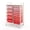 White, Mixed Pink, variant on Gymax 15 Drawer Rolling Storage Cart Opaque Multicolor Drawers Home Organizer Mixed Black