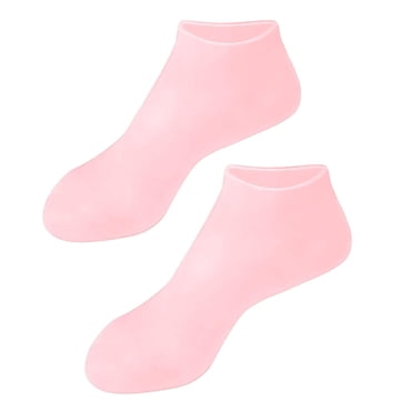 Esquirla Chaussettes en Silicone pour Peau Sèche, Hydratantes, Soins des Pieds, Chaussettes d'Orteils, Protection du Talon, Protège-Pieds Rugueux pour Hommes et Femmes, Rose G