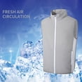 thumbnail image 2 of ZheElen Waterproof And Windproof Cooling Vest For Outdoor Activities Microporous Sweat Navy blue L, 2 of 6