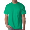 thumbnail image 3 of Hanes Beefy-T Men`s Pocket T-Shirt, L, Kelly Green, 3 of 7
