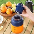 thumbnail image 3 of Portable Wireless Juicer Cup, Multifunctional Electric Fresh Juice Blender with 38 Blades, Personal Size Juicer Bottle Large-Capacity Design, For Fruits, Vegetables & Milkshakes (White 1300ml), 3 of 8