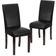 thumbnail image 1 of 2 pièces Chaise Parsons LeatherSoft noire, 1 of 9