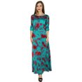 thumbnail image 3 of Bimba Robe Longue Maxi pour Femmes Exclusive Tie-Dye Manches 3/4 Taille Élastique, 3 of 6
