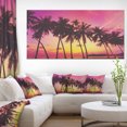 thumbnail image 1 of Row of Beautiful Palms under Magenta Sky - Art Mural Paysage Extra Grand, 1 of 3
