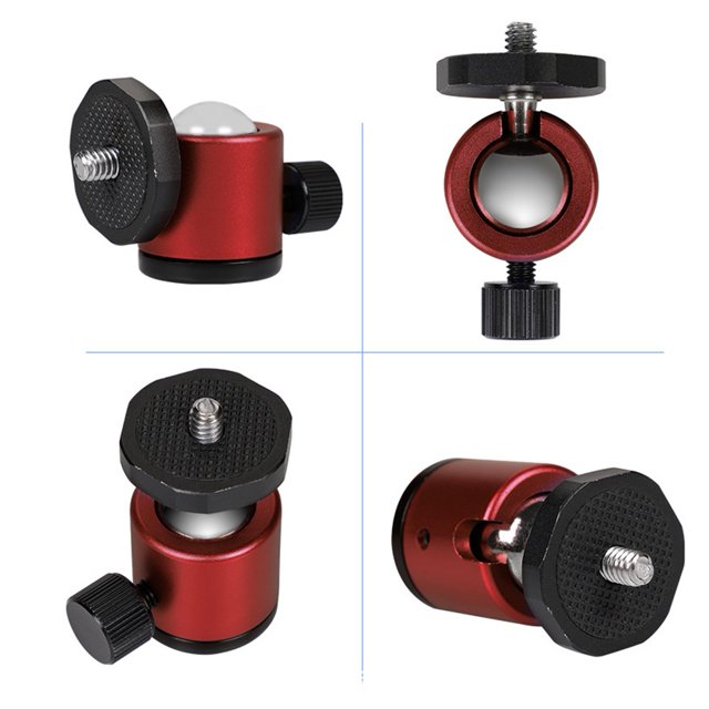 Adaptateur de Tête à Bille pour Trépied, Réglage d'Angle, Vis 1/4 Po pour Support de Micro d'Appareil Photo Reflex Numérique
