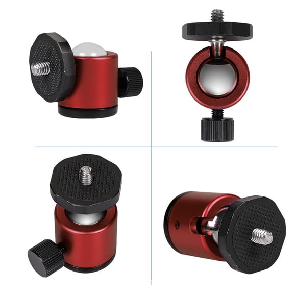 Tripod Ball Head Adapter Angle Adjustment 1/4In Screw for Dslr Camera Mic Stand