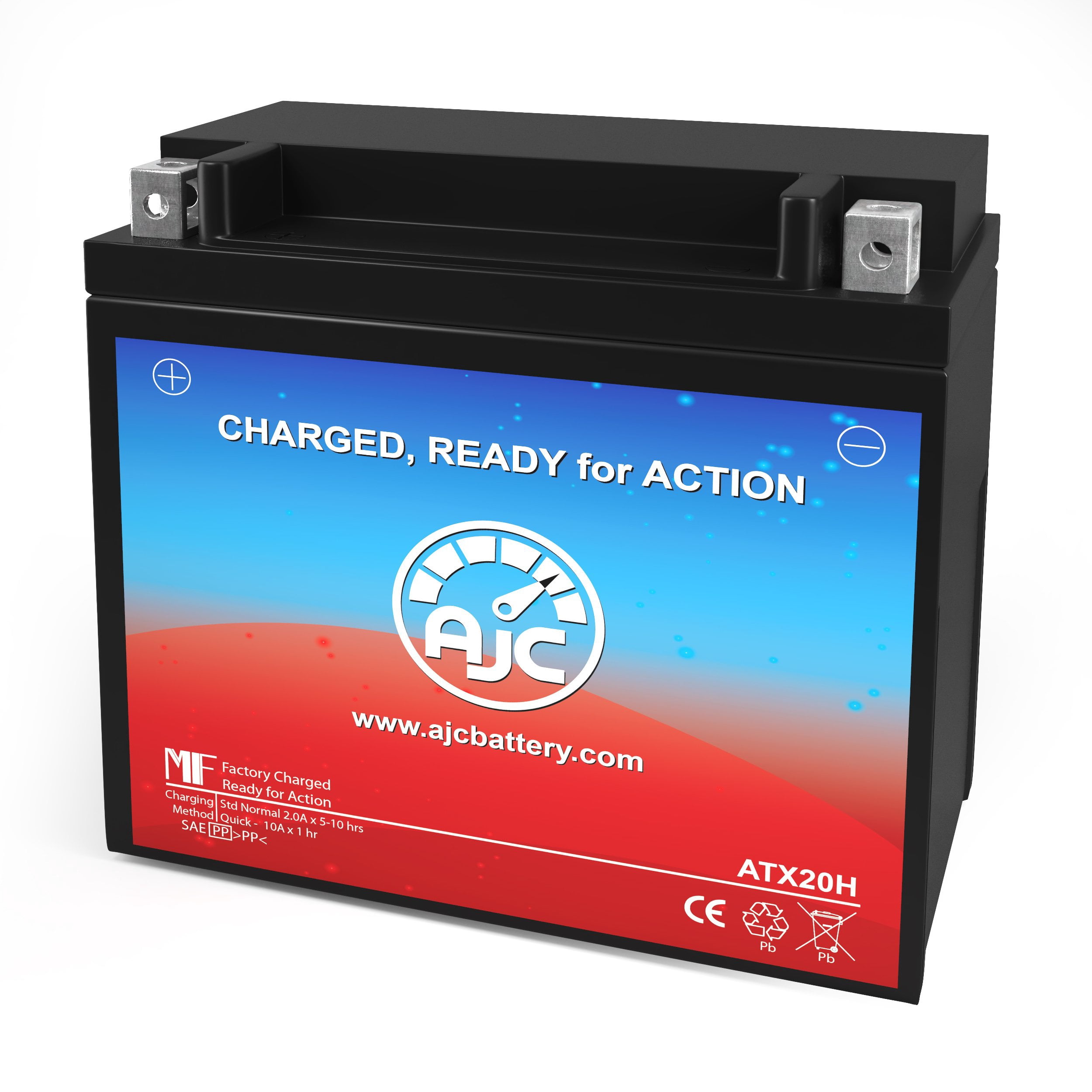 Yuasa YTX20H 12V Powersports Replacement Battery