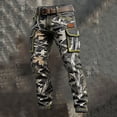 thumbnail image 2 of Pantalon Cargo d'Extérieur pour Tous les Jours avec Multiples Poches et Détail Imprimé Pantalon de Travail Polyvalent pour la Randonnée et le Style de Rue, 2 of 4