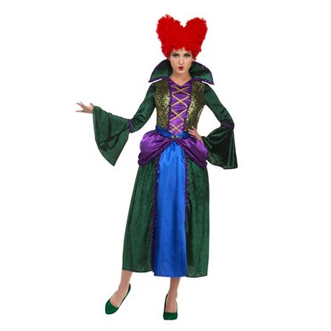 Robe de Sorcière Inspirée Hocus Pocus et Perruque Costume pour Femme Winifred Bossy TP-TG