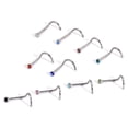 thumbnail image 3 of TIMIFIS Nose Rings 30Pcs/set Stainless Steel Nose Ring Nose Stud Body Piercing Jewelry ummer, 3 of 5