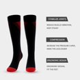 thumbnail image 2 of 6 Paires de Bas de Compression pour Femmes Hommes Circulation 20-30 mmHg Bas de Compression pour Course Infirmière Enflure Voyage Vol, 2 of 7