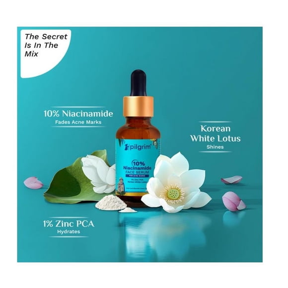 Pilgrim 10% Niacinamide Face Serum-Fades Acne Marks|Brightens & Evens Skin Tone 10 ML