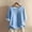 Light Blue, variant on Women's Casual Loose Fit Button Down T Shirt Comfortable Plain Color Crew Neck Tee For Everyday Wear Soft Breathable Fabric Short Sleeve Sports Shirts Active Womens Tops Thin T Shirts Women Medium