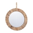 thumbnail image 2 of Frame Woven Mirror Rattan Mirror for Bedroom Living Room Ornament, 2 of 8