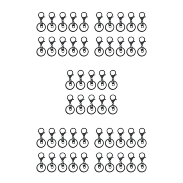 Ruiboury 10pack/lot Carabiners Lobster Claw For Keychain - Strong And Functional Accessories For Easy Key Swimming black 5Set