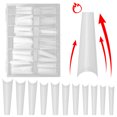 thumbnail image 2 of ANGGREK Artificial Nail Tips, Long Nail Tips Artificial French For DIY Nail Salon Home Use, 2 of 8