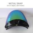 thumbnail image 3 of yeacher Motorcycle Anti-UV Anti-Scratch Helmets Lens Fashion Visor Wind Shield Lens Universal for Standard 3-Snap Open Face Helmets, 3 of 8