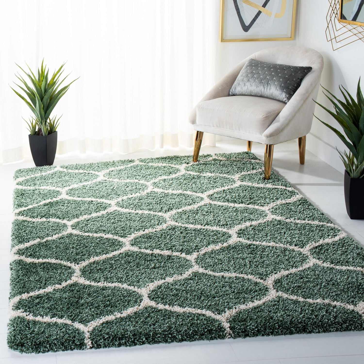 Safavieh Hudson Arline Geometric Shag Area Rug