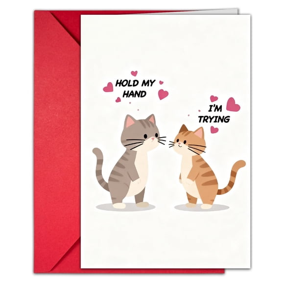 Valentine's Day Card for Him & Her – Romantic Card for Husband, Boyfriend, Wife, Anniversary & Birthday Gifts, Love Card with Eco-Friendly Recycled Linen Cardstock, B, Greeting Cards