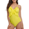 thumbnail image 1 of Charmo Womens Ruffle Cut Out One Piece Swimsuits Monokinis Swimwear Bathing Suits, 1 of 6