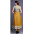 thumbnail image 4 of Bimba Kurti Longue Indienne à Blocs Miel Orange pour Femmes Tenue de Fête Imprimée Sans Manches Robe Anarkali Kurti Grande, 4 of 6