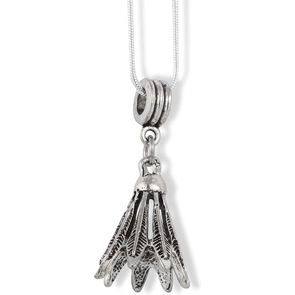 Shuttlecock Birdy Badminton Sports Charm Chain Necklace