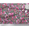 thumbnail image 3 of Soimoi Polyester Crepe Fabric Leaves & Tulip Floral Decor Fabric Printed Yard 52 Inch Wide, 3 of 3