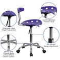 thumbnail image 2 of Vibrant Violet and Chrome Swivel Task Chair with Tractor Seat, 2 of 9