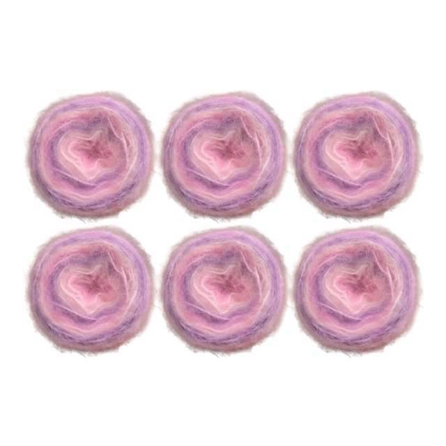HILABEE 6x Gradient Color Yarn Handmade Crochet Starter Kit for Crochet Gloves Shawl D