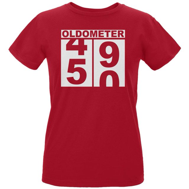 Milestone Birthday Oldometer Odometer Turning 50 Womens Organic T Shirt