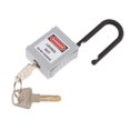 thumbnail image 2 of Baohd PL38-KD 38 mm PVC Curved Safety Lockout Padlock Grey, 2 of 9
