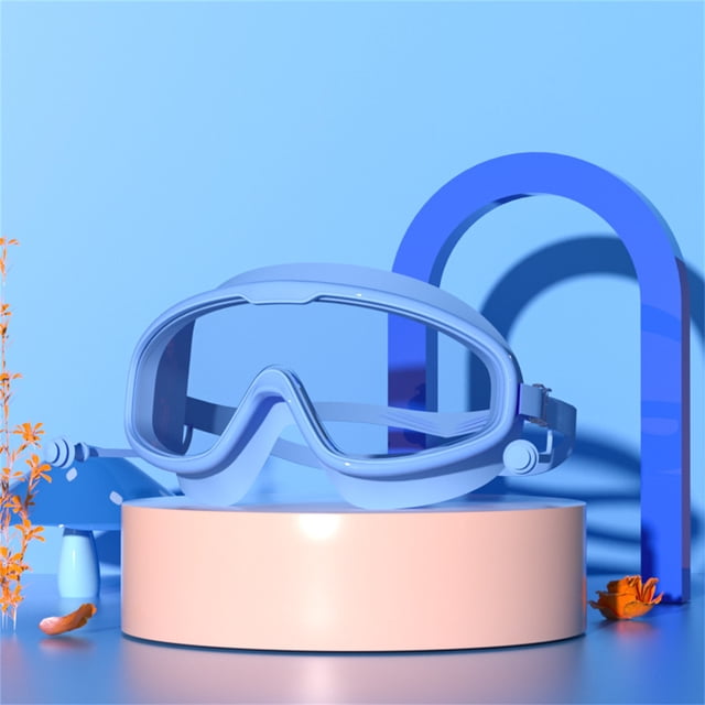 Kids Swimming Goggles - Large Frame HD Waterproof Eyewear - Adjustable Soft Silicone Seal & Eye Protection for Children