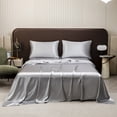 thumbnail image 1 of Danhjin Polyester Bed Sheets And Pillowcases Soft Solid Matte Satin Hotel Silk Bed Sheet Pillowcase Twin Size Comforter Set, 1 of 6