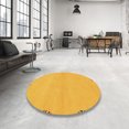 thumbnail image 3 of Ahgly Company Tapis d'Intérieur Ronds Abstraits Orange Tapis de Zone Abstraits, 8 Pieds Rond, 3 of 6
