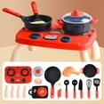 thumbnail image 3 of Kids Pretend Play Kitchen Set - Simulation Cooking Toy With Utensils - Interactive Role Play Toy For Imaginative Play - Durable Plastic Design For Toddlers 25X16.5X10Cm, 3 of 9