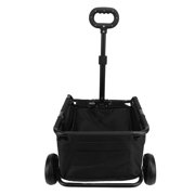 Pet Rolling Carrier, Carbon Steel 15.43 Load Capacity Rolling Pet Carrier Folding Cat Rolling Carrier with Wheels, Pet Travel Cart with Comfortable Handle Safety Belt for Small Pet