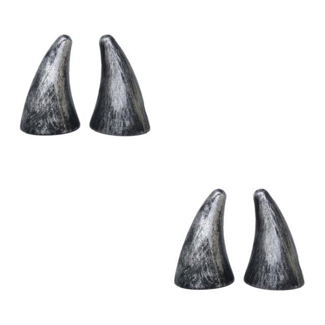 Baohd 2pieces Sticker Stand Out Crowd With Stylish Devil Horn Car Roof Decoration silver 2Set