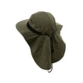 thumbnail image 2 of Chapeau d'Extérieur à 4 Panneaux avec Rabat et Grand Bord, Olive, 2 of 2
